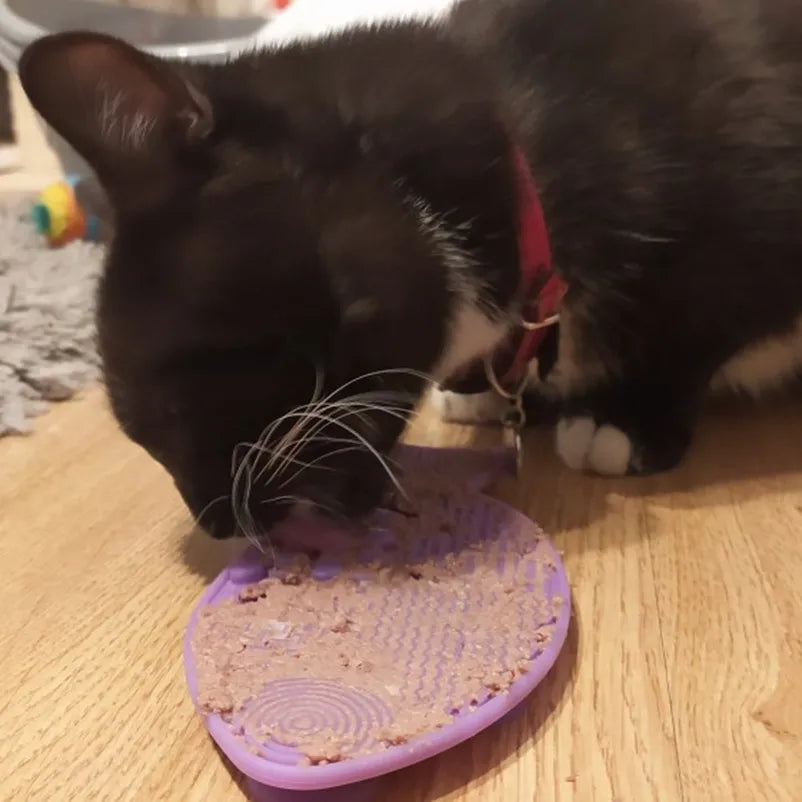 Suitable for Pets Weighing Less than 3 Kilograms Mat Cats Slow Food Bowls Suction Cup Feeding Food Silicone Lick，Product Small