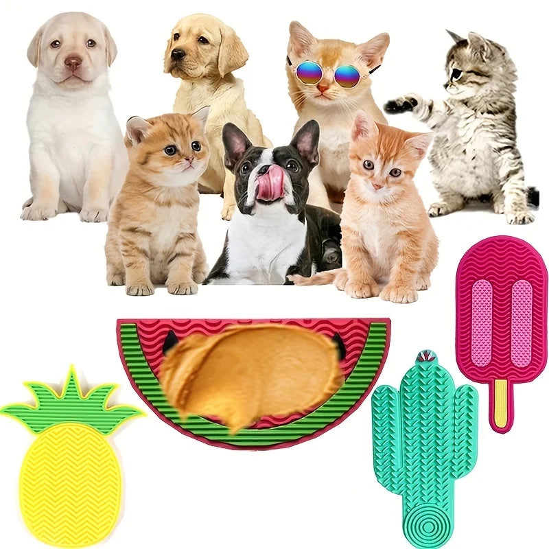 Suitable for Pets Weighing Less than 3 Kilograms Mat Cats Slow Food Bowls Suction Cup Feeding Food Silicone Lick，Product Small